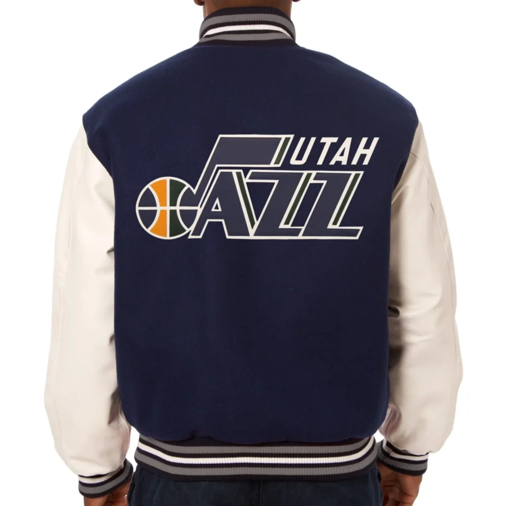 Utah Jazz Wool & Leather Varsity Jacket