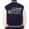 Utah Jazz Wool & Leather Varsity Jacket