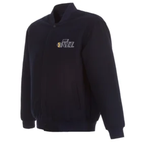 Utah Jazz Wool Varsity Navy Jacket