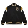 Vegas Golden Knights Black Satin Varsity Jacket