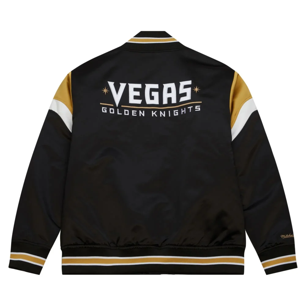 Vegas Golden Knights Black Satin Varsity Jacket