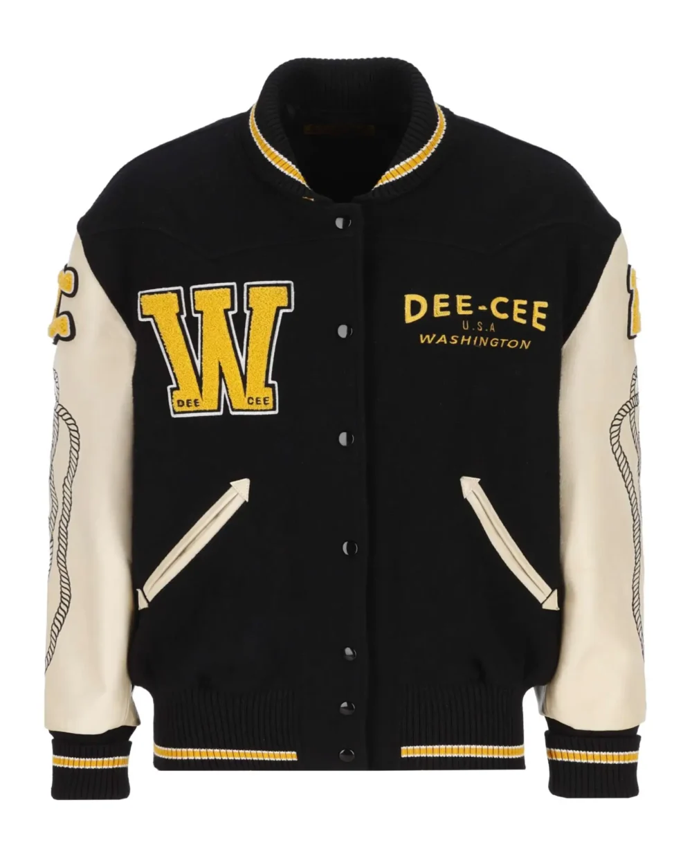 Washington Dee Cee logo Embroidered Varsity Jacket