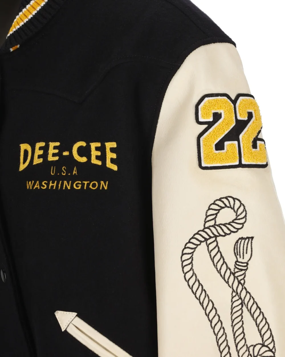 Washington Dee Cee logo Embroidered Varsity Jacket