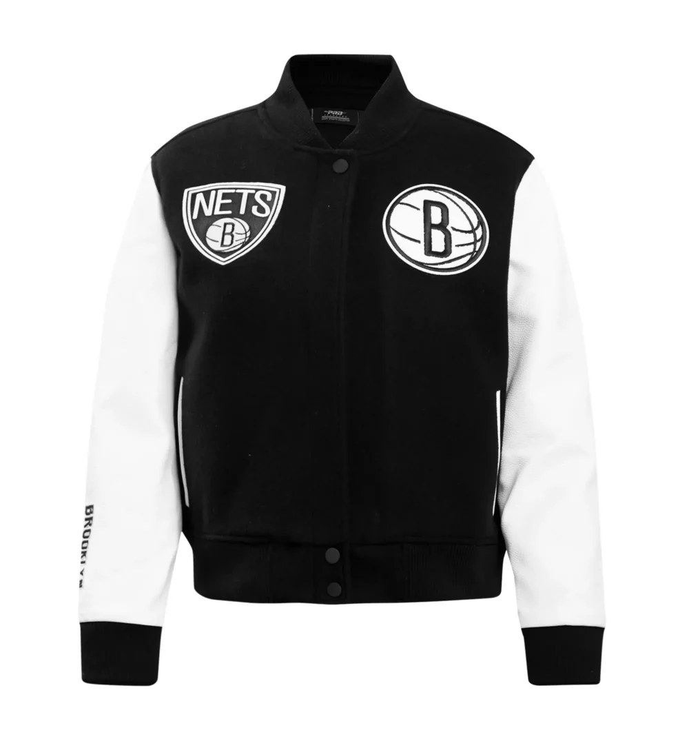 Women´s Brooklyn Nets Classic Wool & Leather Varsity Jacket