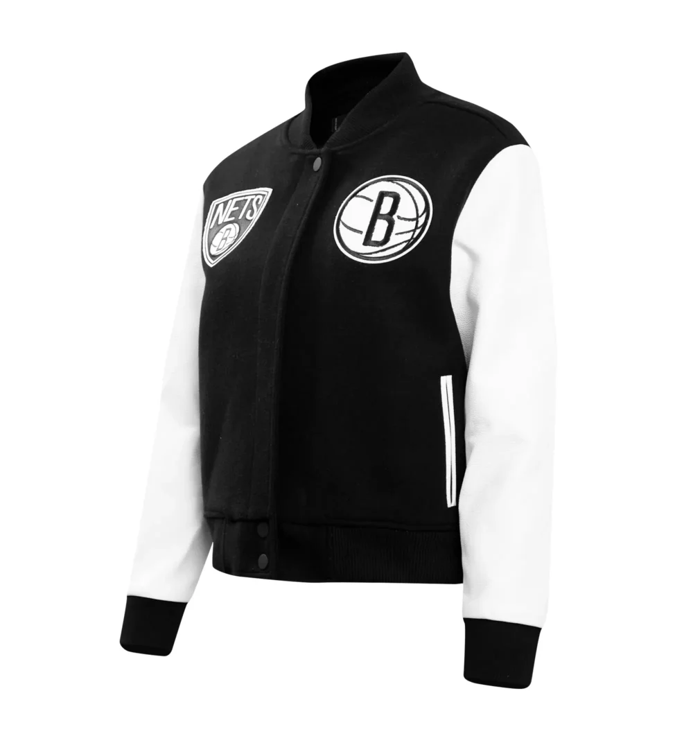 Women´s Brooklyn Nets Classic Wool & Leather Varsity Jacket