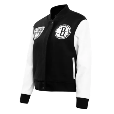 Women´s Brooklyn Nets Classic Wool & Leather Varsity Jacket