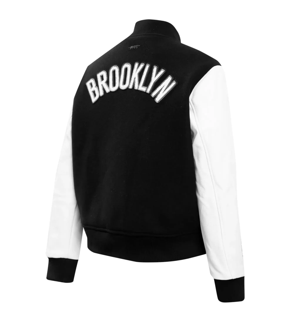 Women´s Brooklyn Nets Classic Wool & Leather Varsity Jacket