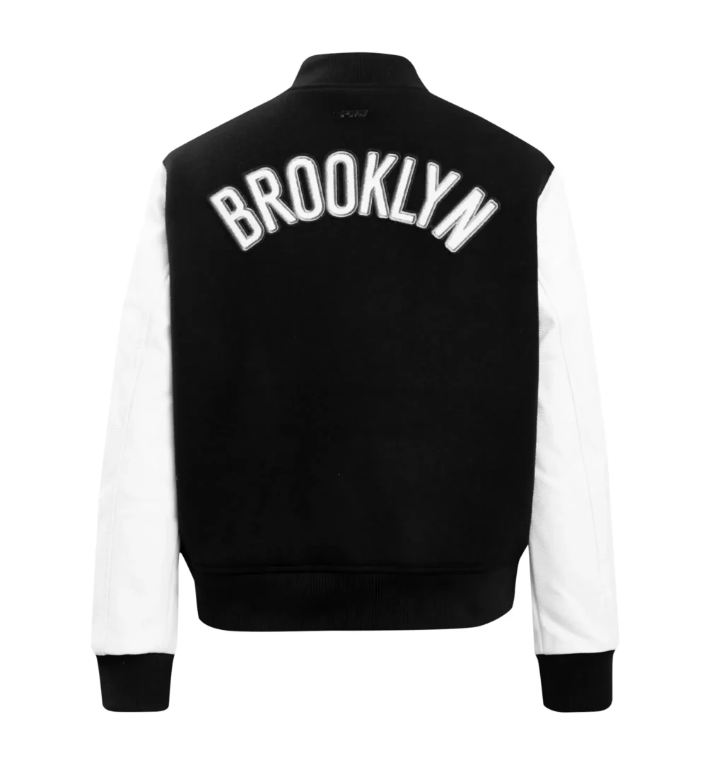 Women´s Brooklyn Nets Classic Wool & Leather Varsity Jacket