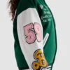 X Roots Green/White Wool & Leather Varsity Jacket