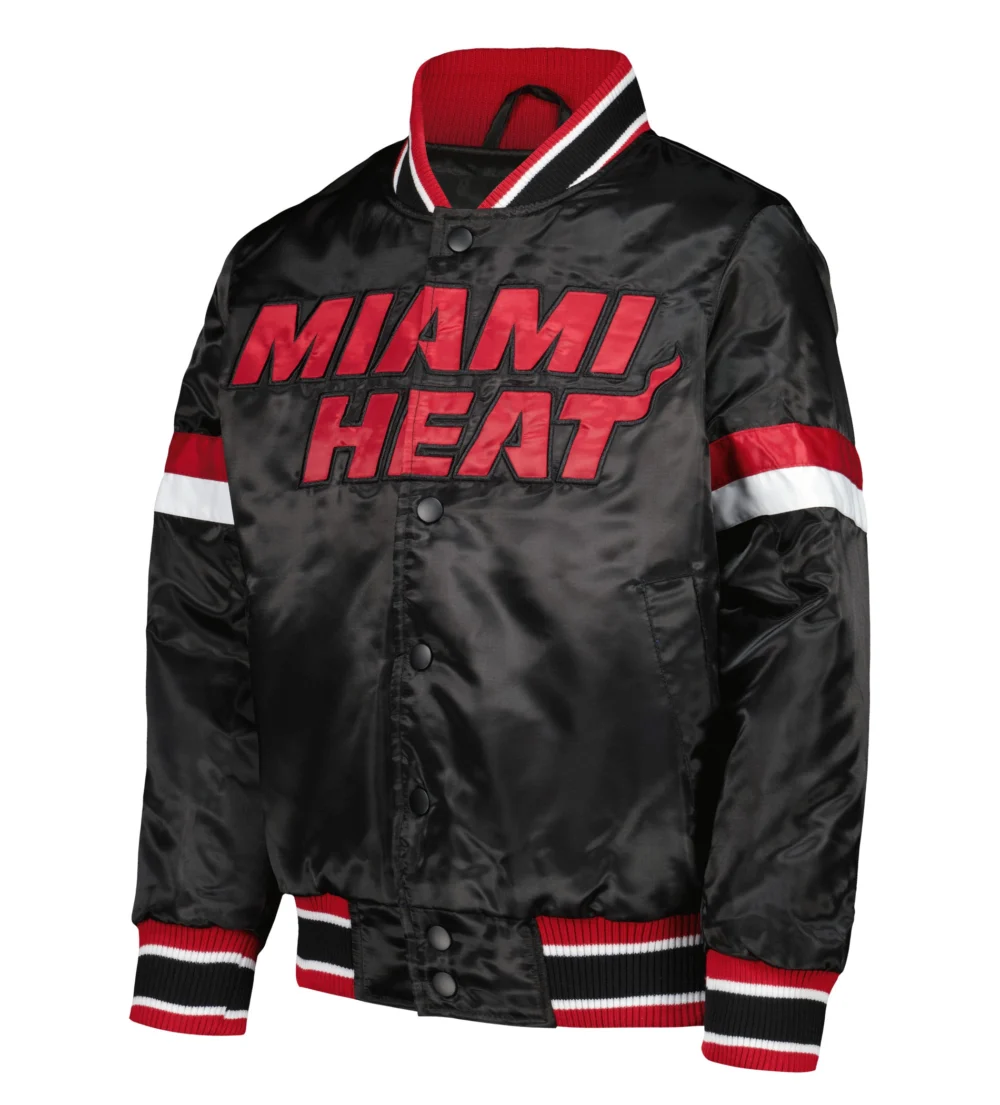 Miami Heat Starter Youth Home Game Satin Varsity Jacket