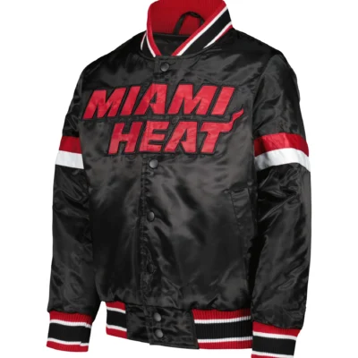 Miami Heat Starter Youth Home Game Satin Varsity Jacket