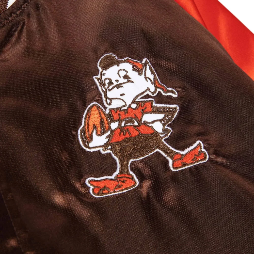 2.0 Cleveland Browns Women’s Brown & Orange Varsity Jacket