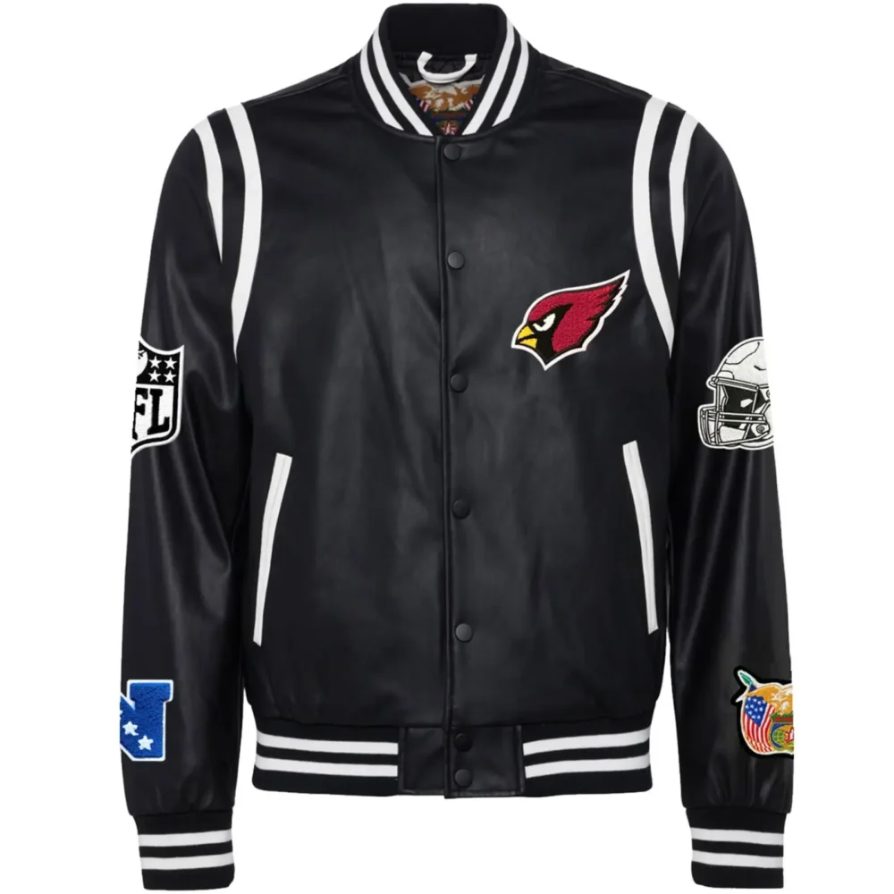 Arizona Cardinals Jeff Hamilton Classic Rib Knitted Leather Jacket