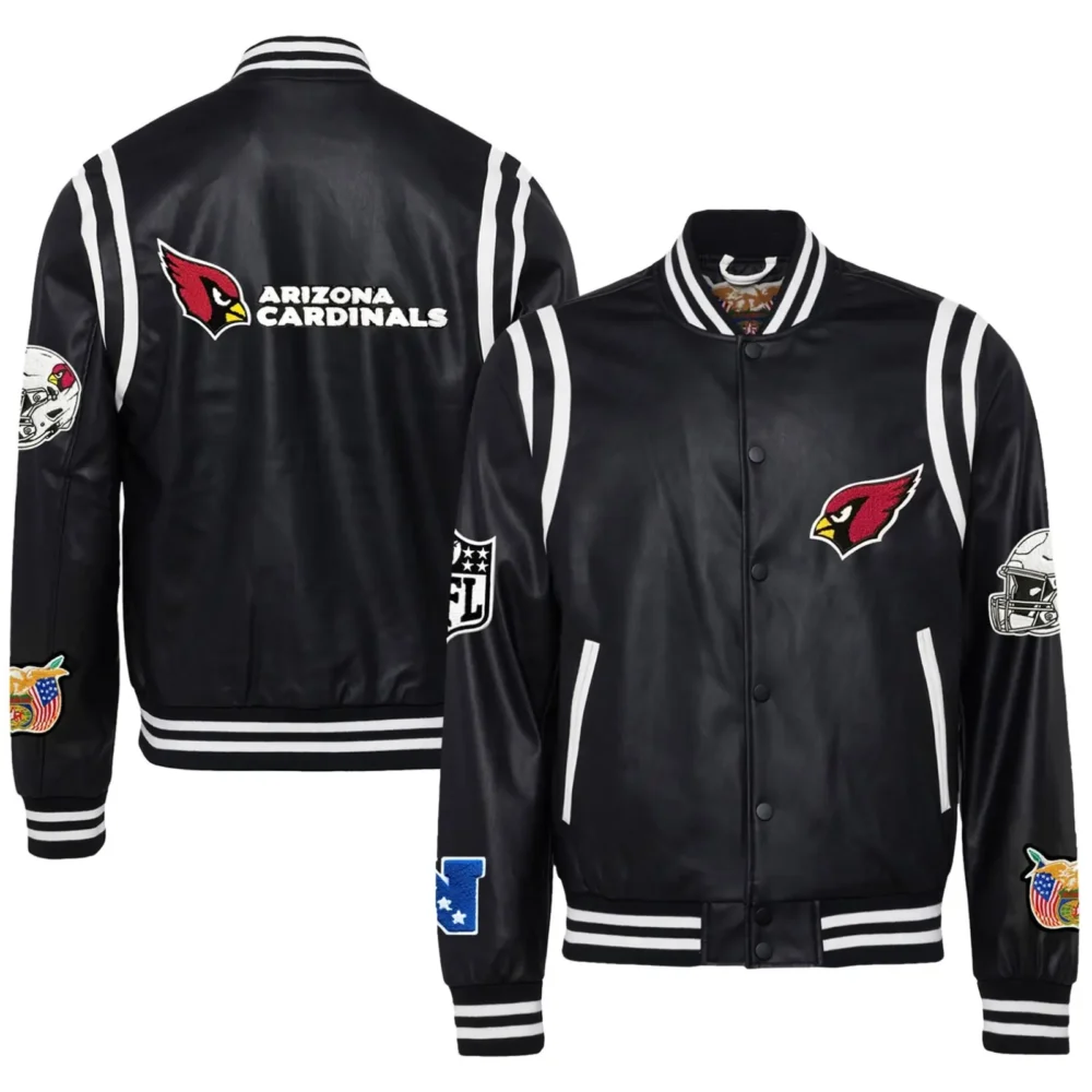 Arizona Cardinals Jeff Hamilton Classic Rib Knitted Leather Jacket