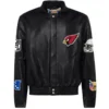 Arizona Cardinals Jeff Hamilton Leather Varsity Jacket