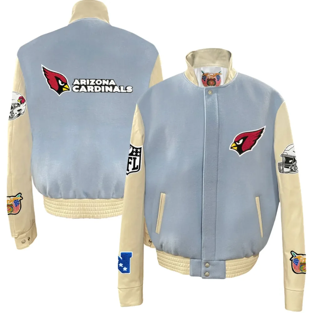 Arizona Cardinals Jeff Hamilton Stand Up Collar Varsity Jacket