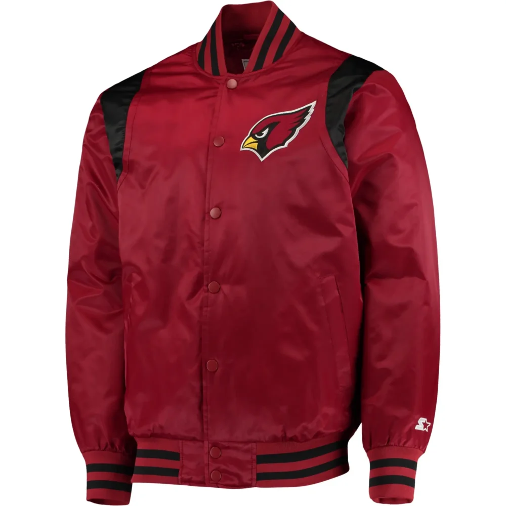 Arizona Cardinals Starter Prime Time Twill Satin Varsity Jacket