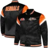 Cincinnati Bengals Big & Tall Satin Black Varsity Jacket