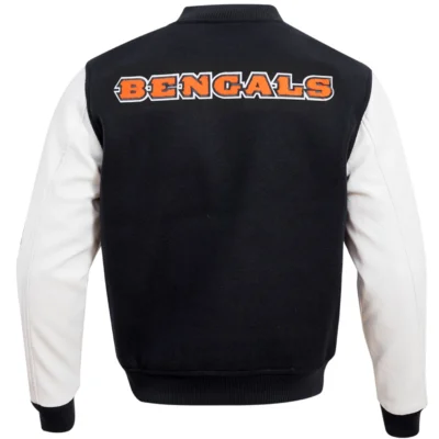 Cincinnati Bengals Classic Rib Wool & leather Varsity Jacket