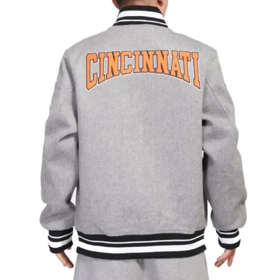 Cincinnati Bengals Crest Emblem Wool Varsity Jacket