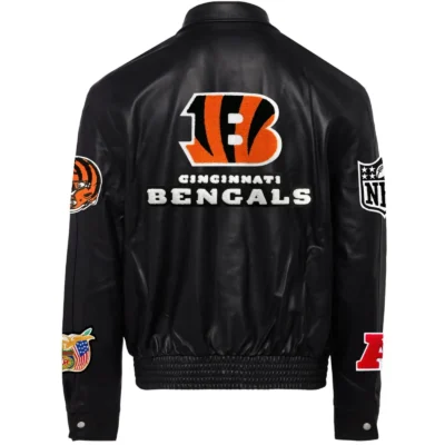 Cincinnati Bengals Jeff Hamilton Leather Varsity Jacket