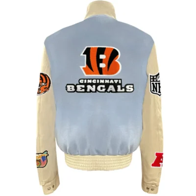 Cincinnati Bengals Jeff Hamilton Wool & Leather Varsity Jacket