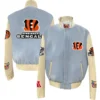 Cincinnati Bengals Jeff Hamilton Wool & Leather Varsity Jacket