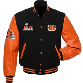 Cincinnati Bengals Letterman Wool & Leather Varsity Jacket