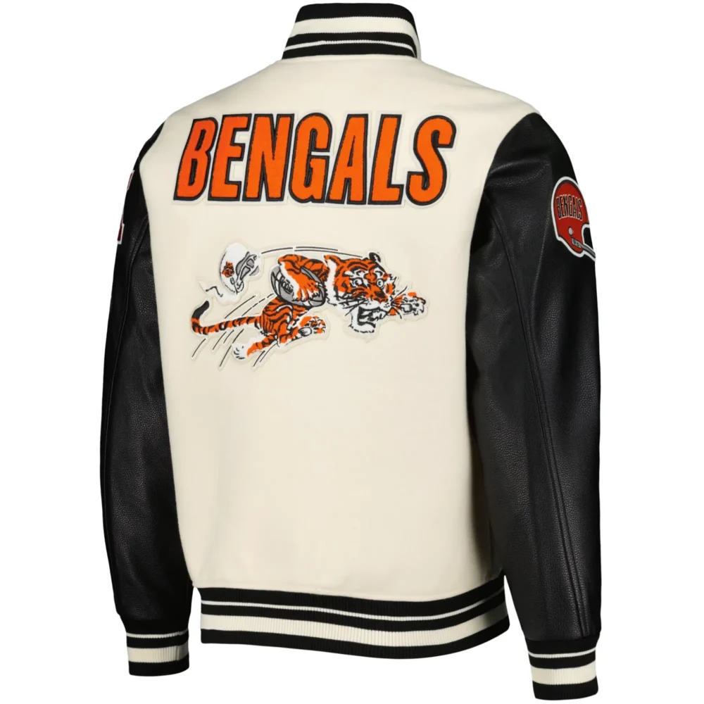 Cincinnati Bengals Retro Classic Wool & Leather Varsity Jacket