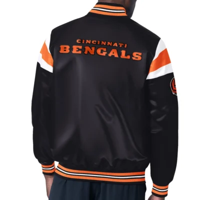 Cincinnati Bengals Starter Full-Snap Satin Varsity Jacket