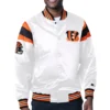 Cincinnati Bengals Starter Satin Varsity White Jacket