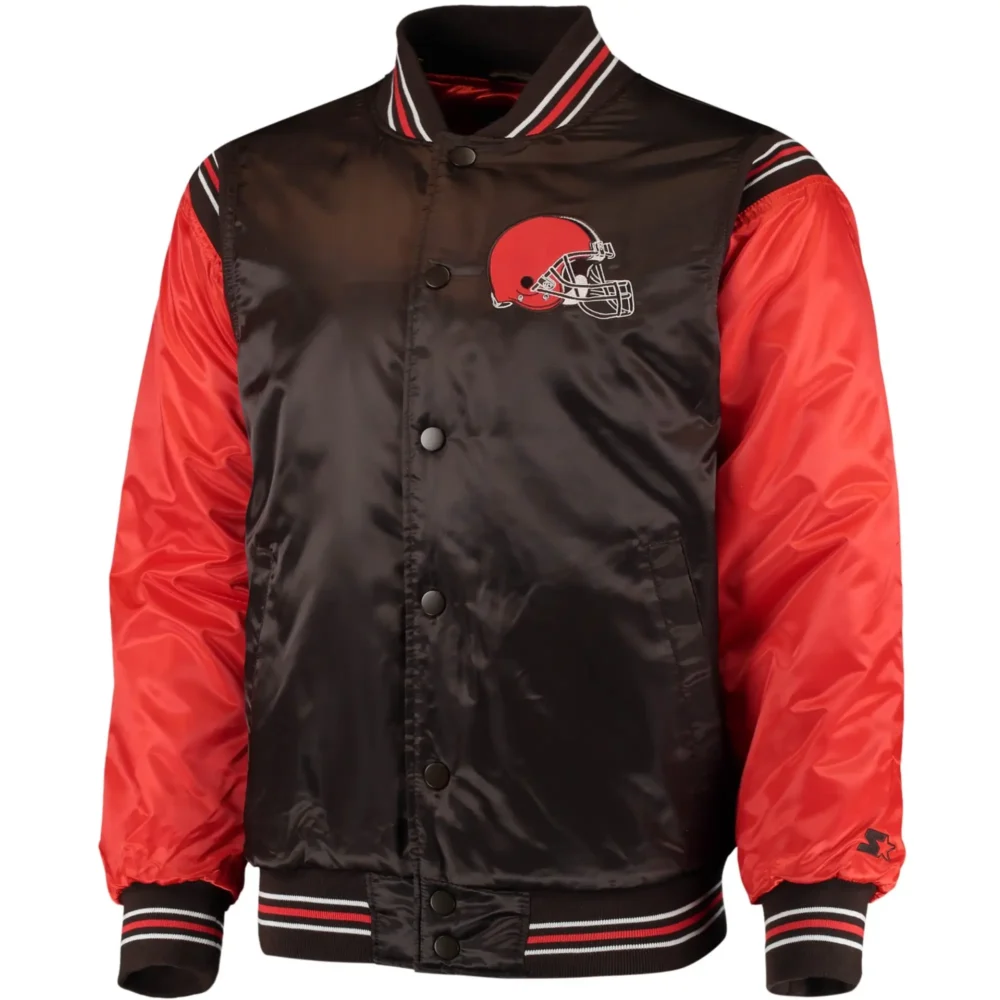 Cleveland Browns Starter Enforcer Satin Varsity Jacket