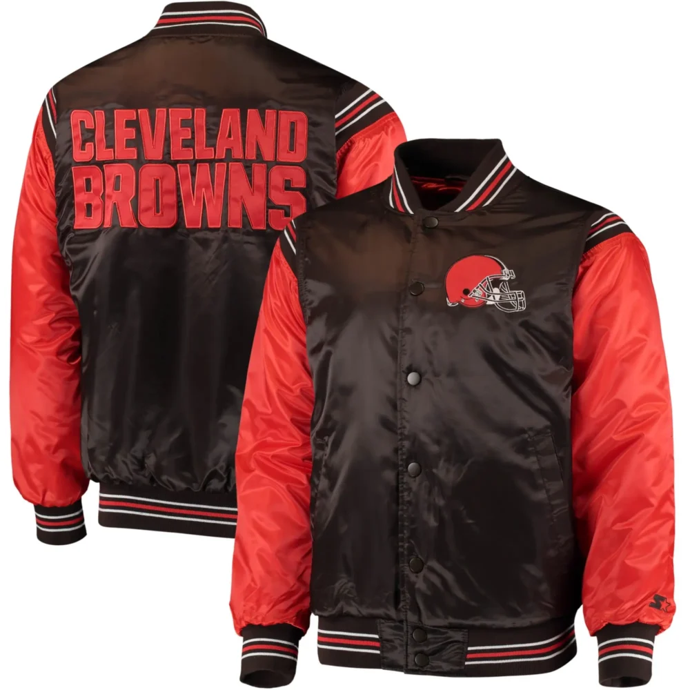 Cleveland Browns Starter Enforcer Satin Varsity Jacket