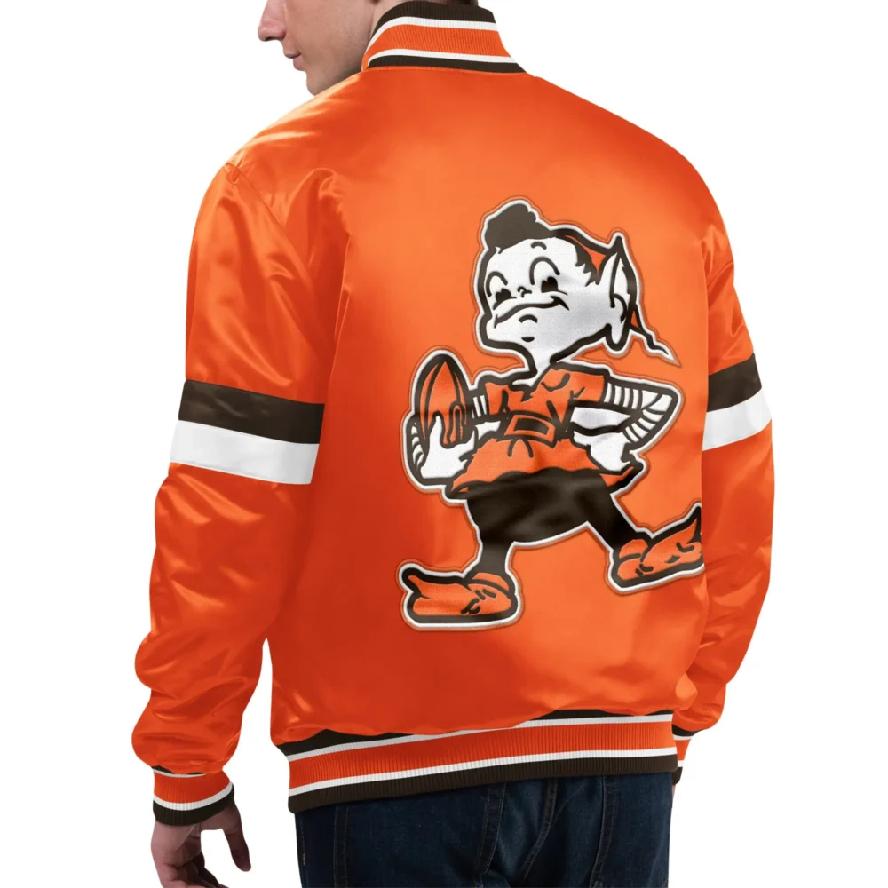 Cleveland Browns Starter Gridiron Classics Satin Varsity Jacket