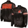 Cleveland Browns Starter The Pick and Roll Satin Varsity Jacket