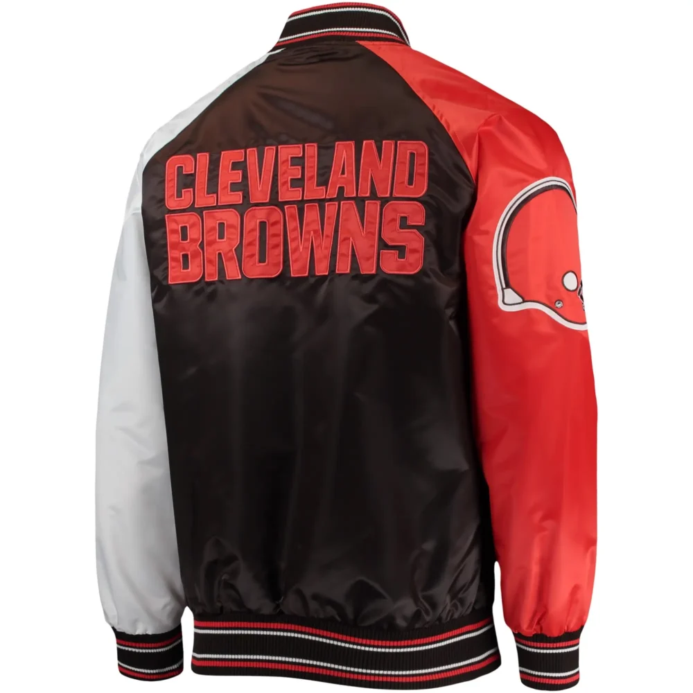 Cleveland Browns Starter The Reliever Satin Varsity Jacket