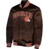 Cleveland Browns Tommy Hilfiger Elliot Satin Varsity Jacket