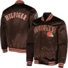 Cleveland Browns Tommy Hilfiger Elliot Satin Varsity Jacket