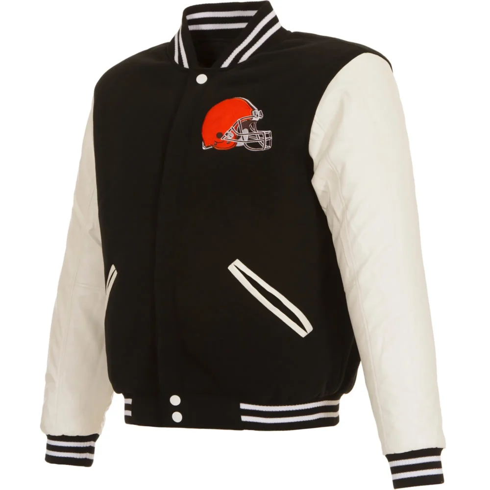 Cleveland Browns Wool & Leather Varsity Jacket