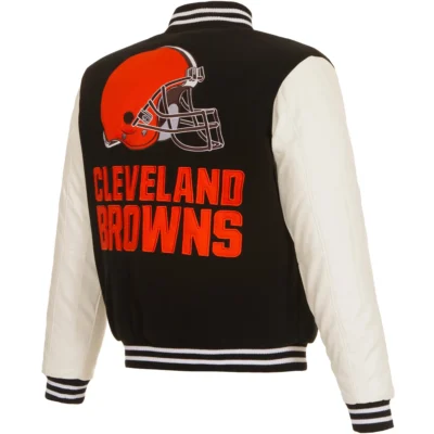 Cleveland Browns Wool & Leather Varsity Jacket