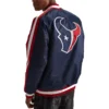 Houston Texans Classic Rib Knitted Satin Varsity Jacket