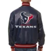 Houston Texans Classic Rib Leather Varsity Jacket