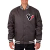 Houston Texans Classic Ribbed Satin Varsity Jacket