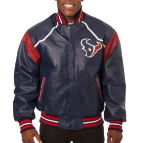 Houston Texans Football Team Players Leather Varsity Jacket