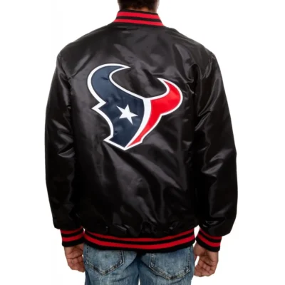 Houston Texans Football Team Players Satin Varsity Jacket