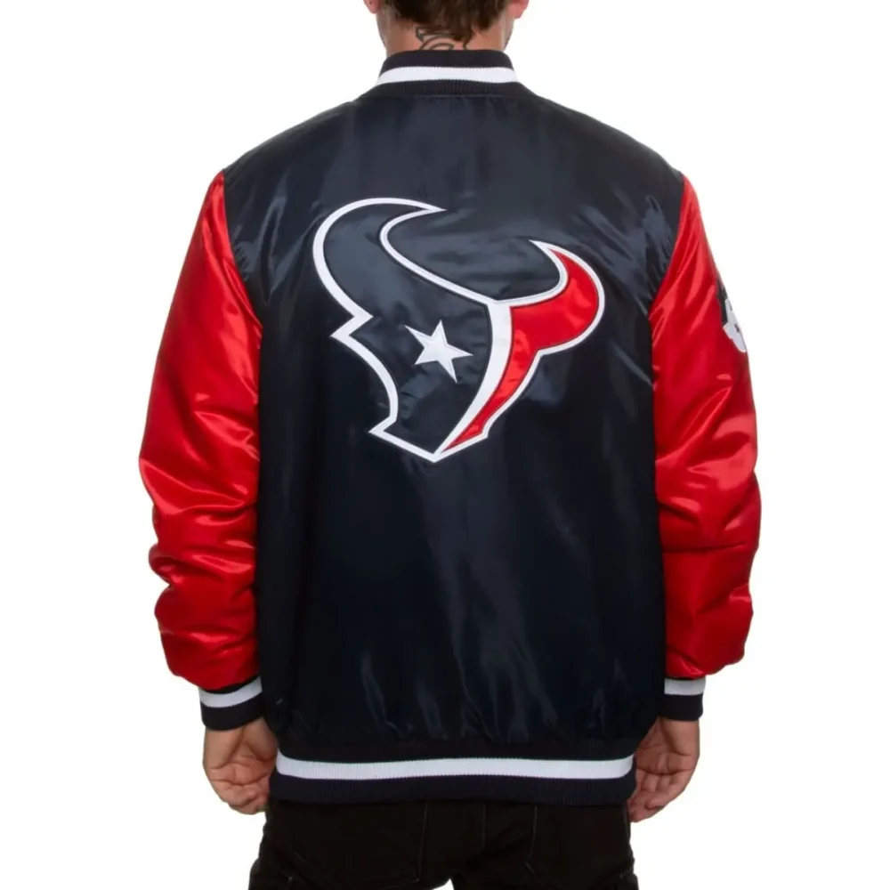 Houston Texans Football Team Players Satin Varsity Jacket