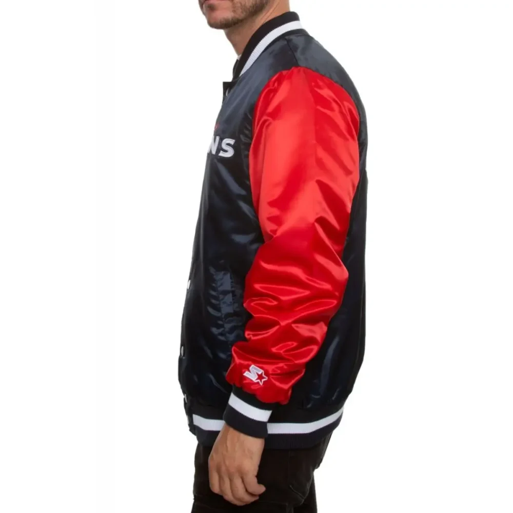 Houston Texans Football Team Players Satin Varsity Jacket