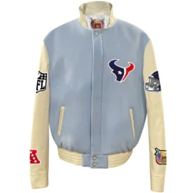 Houston Texans Jeff Hamilton Classic Wool & Leather Jacket