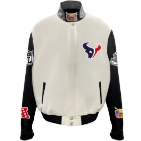 Houston Texans Jeff Hamilton Wool & Leather Varsity Jacket