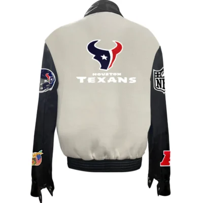 Houston Texans Jeff Hamilton Wool & Leather Varsity Jacket